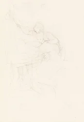 Fille et jeune homme à une table